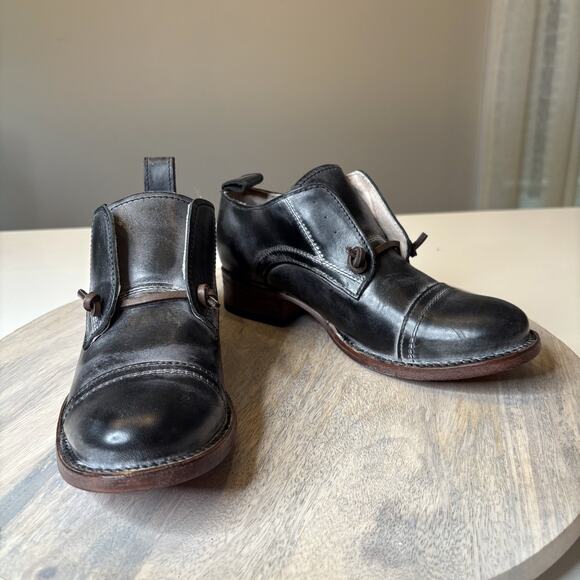 New in Box Freebird by Steven Mabel Black Leather Ankle Booties Women’s Size 6 - Picture 5 of 12